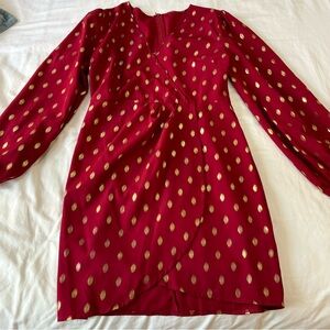SHEIN Red Dress with Gold Dots ✨
